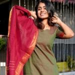 WOMEN’S ELEGANT OLIVE GREEN KURTI SET WITH DUPATTA