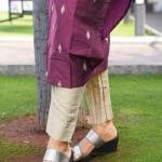 WOMEN’S ELEGANT WINE KURTI SET WITH DUPATTA
