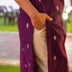 WOMEN’S ELEGANT WINE KURTI SET WITH DUPATTA